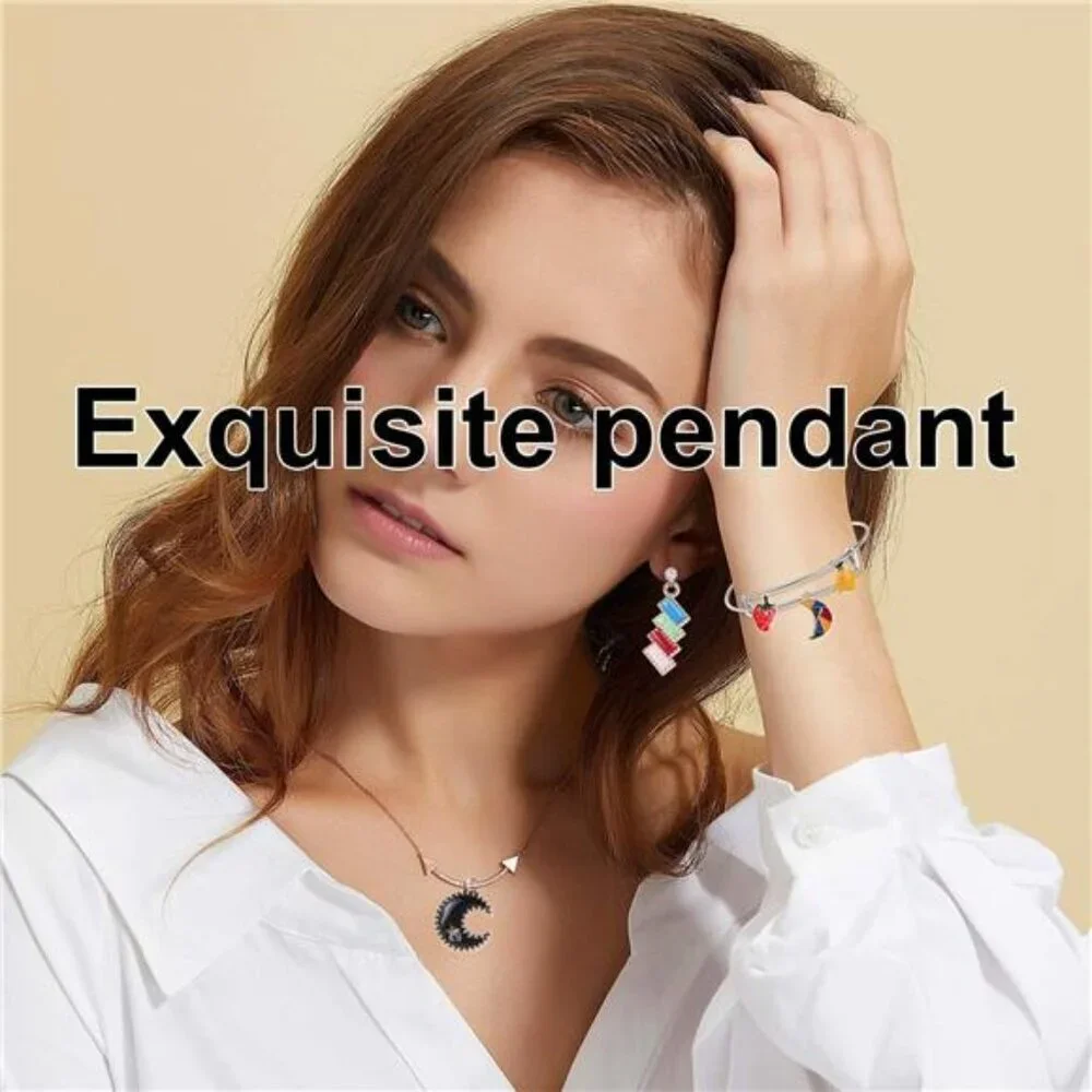 350Pcs Bracelet Charms Jewelry Making Charms Assorted Gold Plated Enamel - Picture 6 of 7